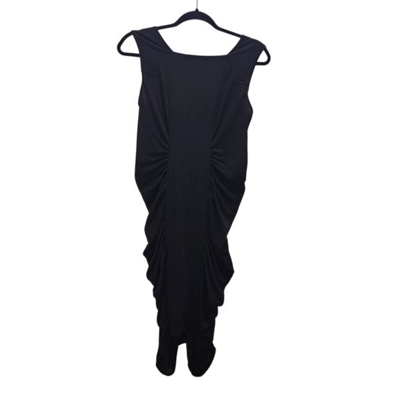 BCBGMaxAzria Dresses & Skirts - BCBGMaxAzria RENEE Black Ruched Bodycon Sleeveless Mini Dress Party Ready Size M